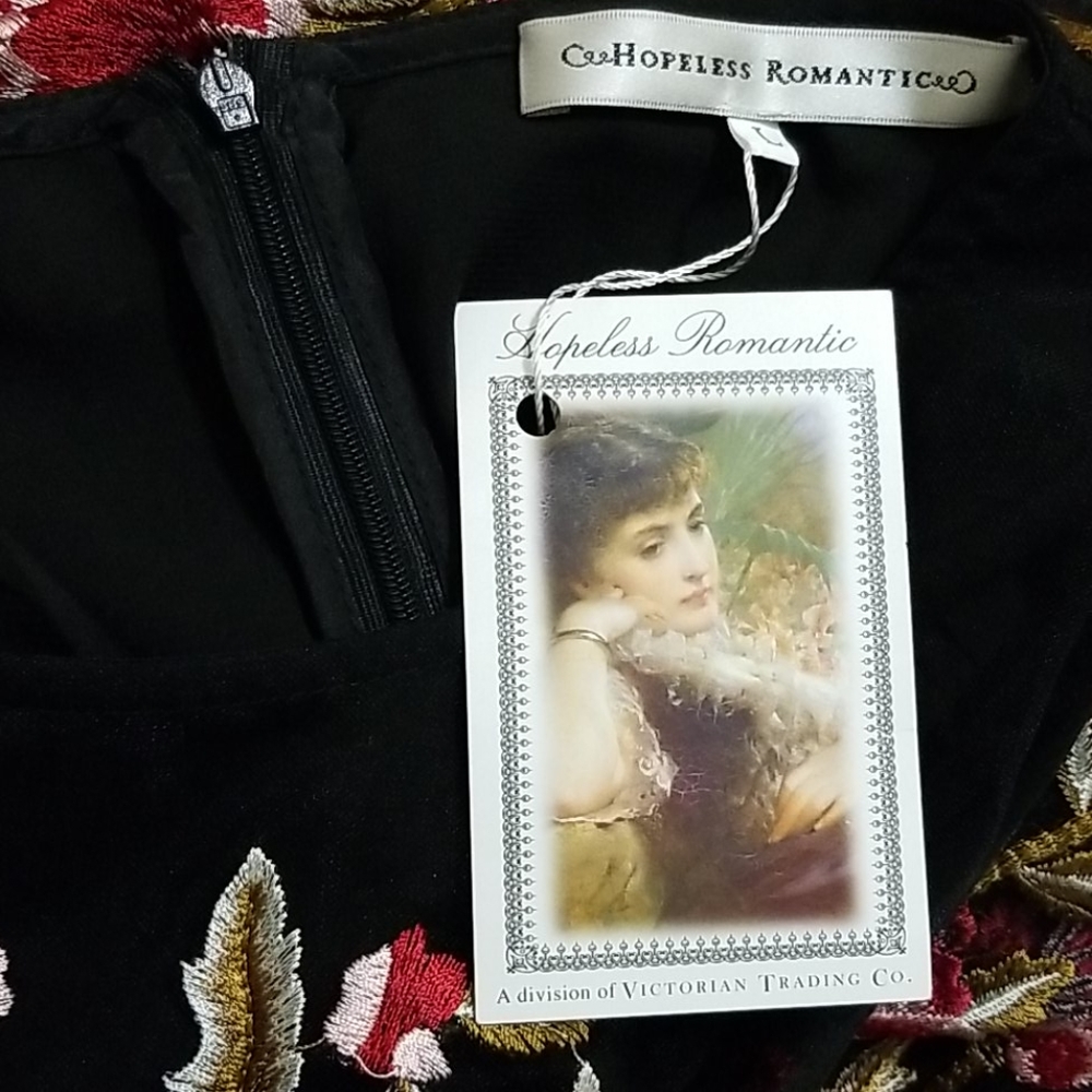 NWT Victorian Trading Co Embroidered Maxi Dress M - Picture 7 of 8